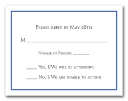 Blue Border RSVP Cards #8