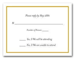 Goldenrod Border RSVP Card #8