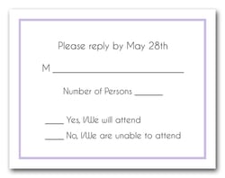 Lilac RSVP Cards #8