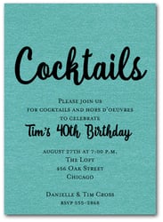 Shimmery Teal Cocktails