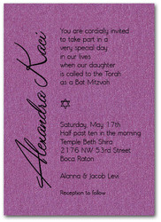 Shimmery Purple Bat Mitzvah