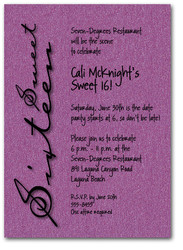 Shimmery Purple Sweet Sixteen