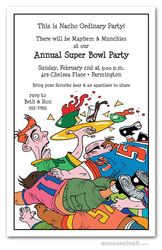 Tackled Super Bowl Party Invitations