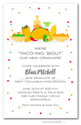 Taco Bar Graduation Party Invitations