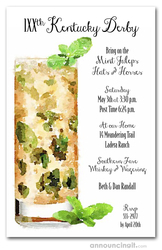 Tall Mint Julep Derby Invitations