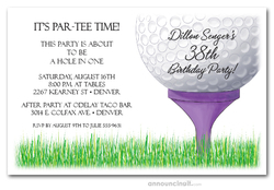 Tee it Up Golf Theme Invitations