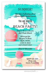 View on the Beach Party Invitations