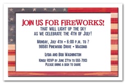 Weathered Flag Patriotic Invitations