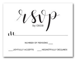 Modern RSVP Cards - Flower