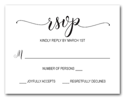 Modern RSVP Cards - Sweeping