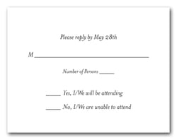 White RSVP Cards