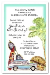 Cheeseburger Beach Party Invitations