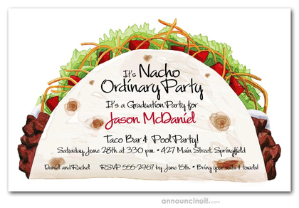 Taco Time Party Invitations