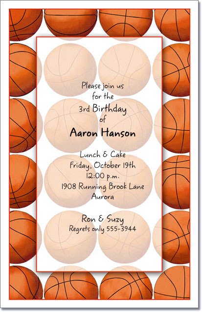 Basketball Party Invitations, Basketball Invitation, Sports Birthday