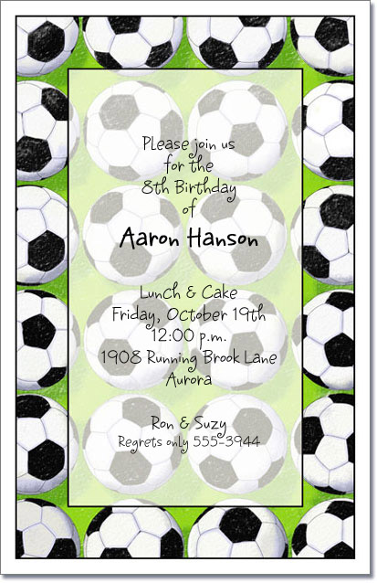Soccer Invitations, Soccer Theme Party Invitation
