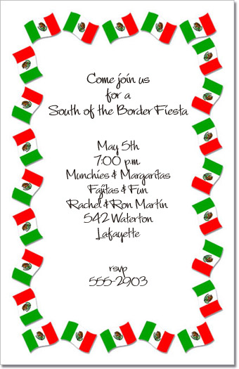 Cinco de Mayo Invitation, Mexican Fiesta Party Invitation at