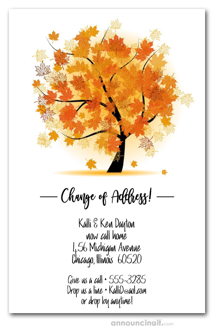autumn maple tree invitations fall party invitations fall party invites