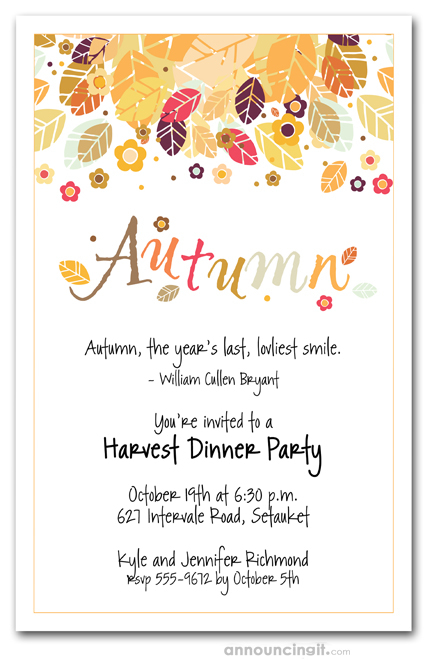 Fall Party Invitation Template 9