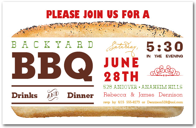 Billboard Hot Dog Party Invitations