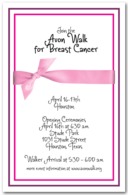 Free Printable Breast Cancer Invitations