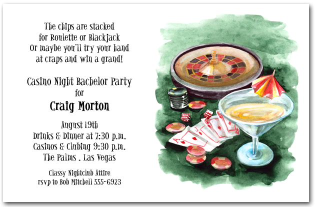 Game Night Invitation Family Game Night Casino Party