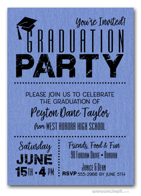 Shimmery Blue Dotted Graduation Party