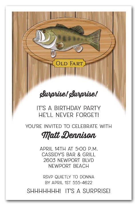 Fisherman Birthday Party Invitations