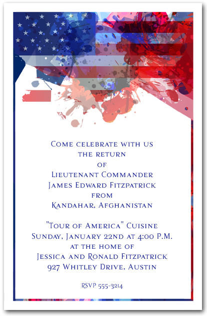 Freedom Patriotic Event Invitations