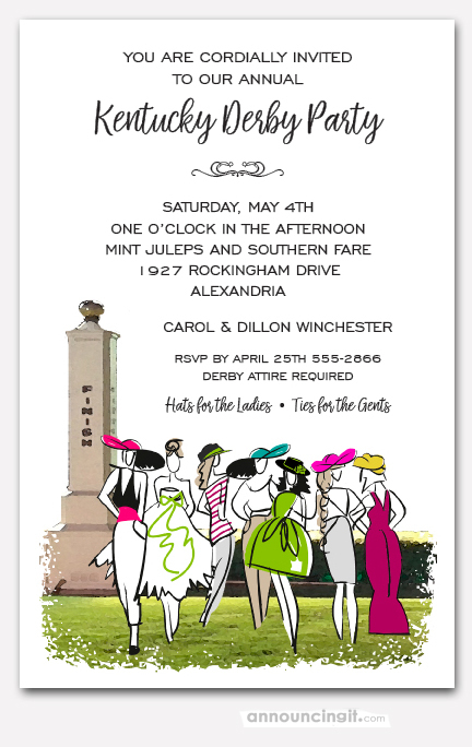 Ladies Finery Kentucky Derby Party Invitations