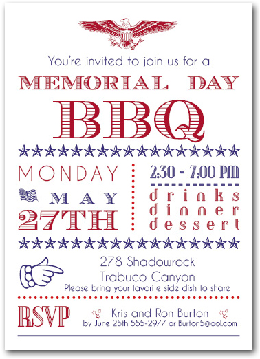 memorial day patriotic bbq party invitations christmas party invitation cards