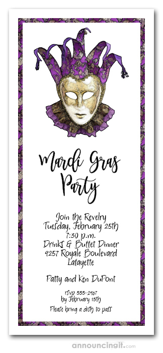 Mardi Gras Mask Invitations 7