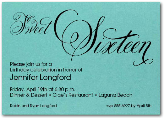 tiffany blue sweet 16 invitations