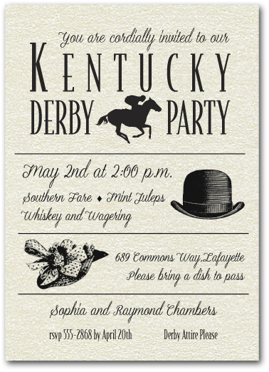 Derby Party Invitation Wording 7
