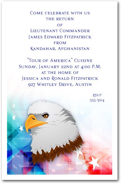 Patriotic Eagle Event Invitations