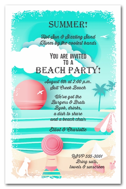 View On The Beach Summer Party Invitations view-on-the-beach-summer-party-invitations
