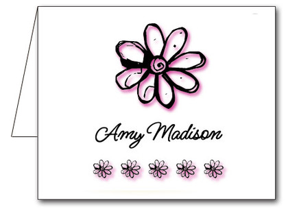 Note Cards: Daisy Pink