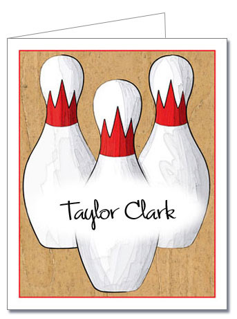 Note Cards: Bowling Pins