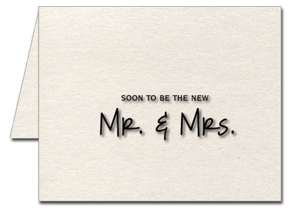 Note Cards: Soon to Be Mr & Mrs
