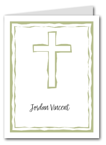 Abstract Cross Sage Thank You Notes