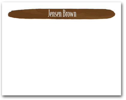 Brushed Brown Flat Note Cards