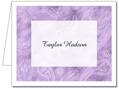 Note Cards: Paisley Lilac
