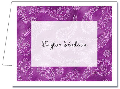 Note Cards: Paisley Light Purple