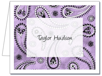 Note Cards: Paisley Lavender