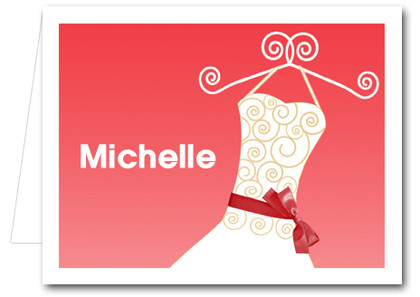 Note Cards: Scarlet Ribboned Dress