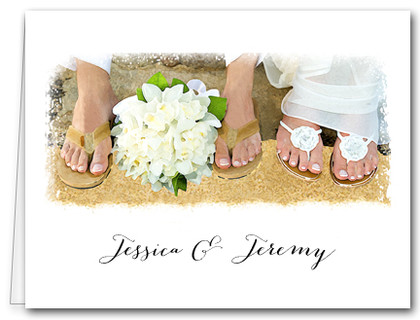 Note Cards: Wedding Beach Feet