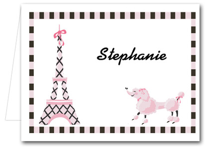 Note Cards: Pink Poodle in Paris
