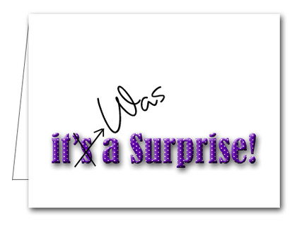 Note Cards: Purple Dot Surprise Party