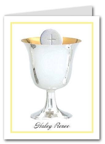 Note Cards: Silver Chalice Yellow