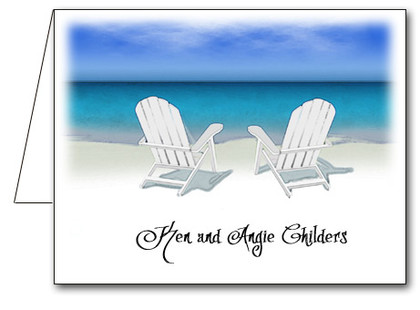 Note Cards: Beach Chairs