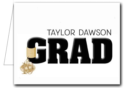 Note Cards: Black Grad & Charm